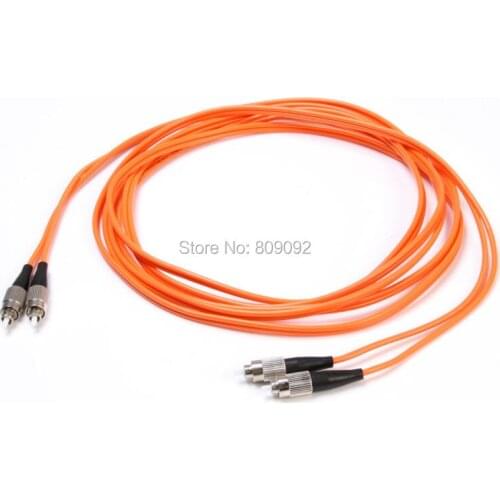 High quality FC-FC DUPLEX 62.5/125 MULTIMODE Fiber Optic Optical Jumper Cable Orange Jumper Lead