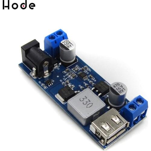 Replace LM2596S DC-DC 24V/12V To 5V 5A Step Down Power Supply Buck Converter Adjustable USB Step-down Charging Module For Phone