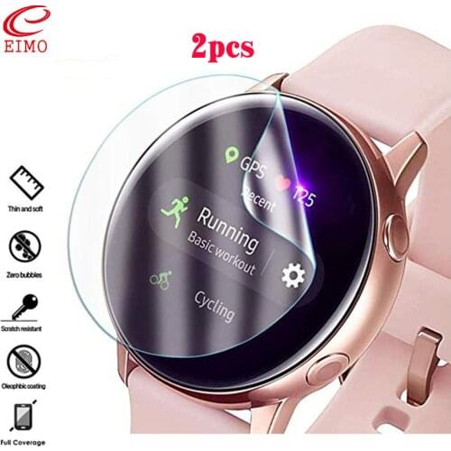 2Pc Screen Protector For Samsung Galaxy watch active 2 44mm 40mm HD Ultra-thin Full Protective film watch Active 2 Accessories