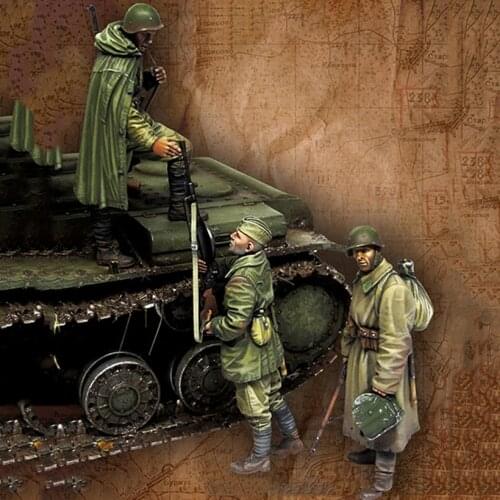 1/35 ancient crew include 3 (NO TANK ) Resin figure Model kits Miniature gk Unassembly Unpainted