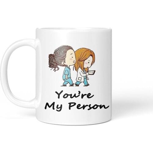 1Pcs New 350ml You Are My Person Color Changing Mug Breakfast Coffee Milk Tea Ceramic Cup Gift for Friends Children and Lovers