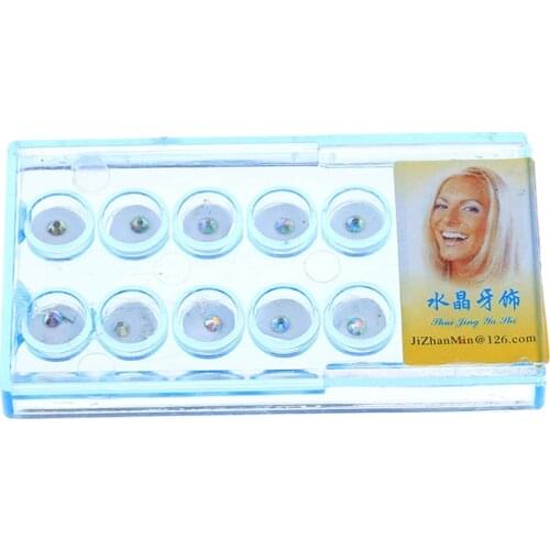 10Pc Dental Crystal Tooth Stones Tooth Crystal Diamond Bur Teeth Decoration Jewelry Teeth Whitening Product Tooth Ornament Studs