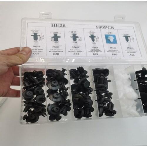 100pcs Auto Fastener Clip For Volvo S40 S60 S80 S90 V40 V60 V70 V90 XC60 XC70 XC90