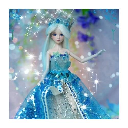 11'' BJD Doll ice princess 1/6 Toys Dress Wig Clothes Shoes Makeup 14-Joints Cosplay Doll doll for girls Christmas