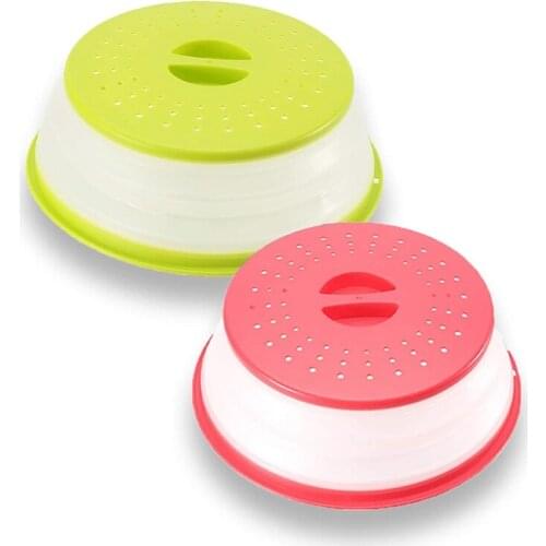 Collapsible Plate Guard Lid Can be Hung Vented Collapsible Microwave Splatter Proof Food Plate Cover 2 Pack