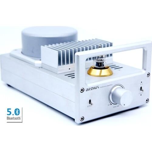 2X40W Gallstones Combined with Bluetooth HiFi Power Amplifier 6H3 Tube + STK407-050 Luxury Tube Power Amplifier