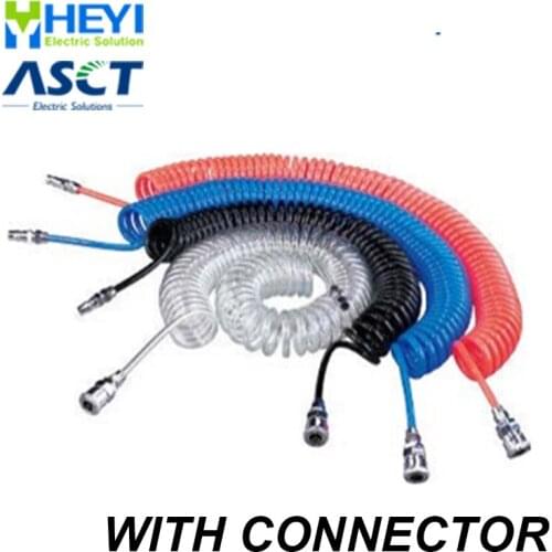 3M/6M/9M/12M/15M Pneumatic PU OD10*ID6.5mm Air Compressor Telescopic Spiral Hose Spring Tube Dropship Flexible Air Tool Pipe