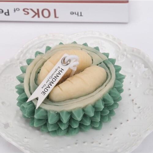 3D Durian Silicone Handmade Scented Aromatherapy Candle Mold DIY Funny Fruit Soap Supplies Plaster Home Desk Decoration
