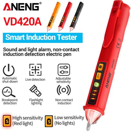 ANENG VD420A Intelligent Digital Non-contact AC 12-1000V Voltage Tester Electric Sensor Multimeter Pen for Electric Tools