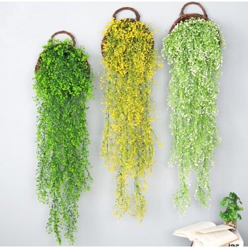 Artificial Flowers Vine Hanging Artificial Plant Garland Home Garden Festival Wedding Party Simulated Leaves Garden Decorations