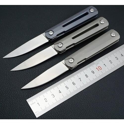 MIKER Zebra mini pocket folding knife titanium handle hunting knives camping Tactical rescue knife outdoor survival EDC tools