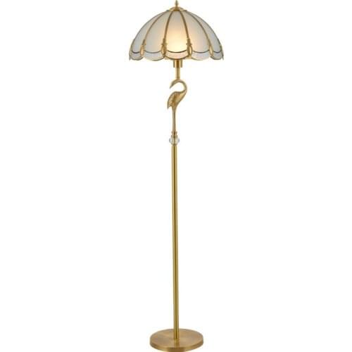 Copper table lamp European retro living room study floor lamp bedroom bedside decoration lighting creative wedding copper lamps