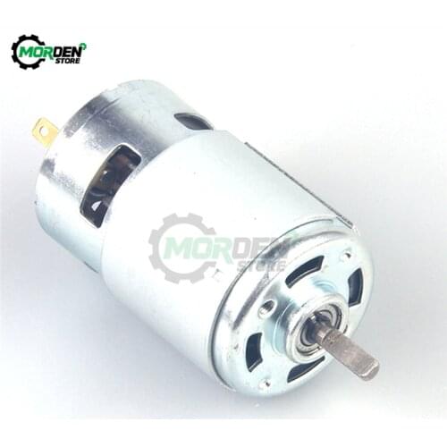 DC 12V 24V 4500-12000 RPM Large Torque Metal Motor High-power Low Noise 775 Motor Ball Bearing Tools