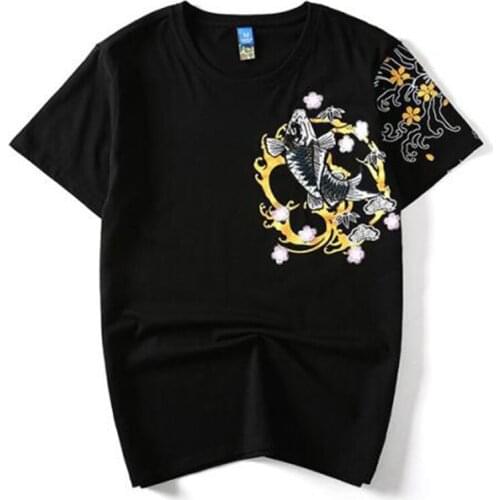 BANNAJI Men`s Street Style T Shirts Samurai Printed Streetwear Loose Fit Men Hip Hop Casual T Shirts Male Harajuku Plus Size 5XL