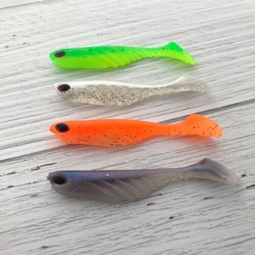 10pcs Soft bait 3g 7cm road Asia T tail God T soft bait bionic bait odorless squid cockroach