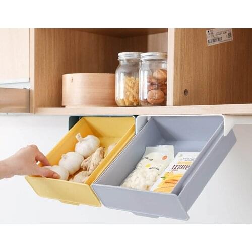 2021 New Arrival Self Adhesive Under Desk Drawer Hidden Organizer Storage Box Holder Stationery Suppurt Dropshipping