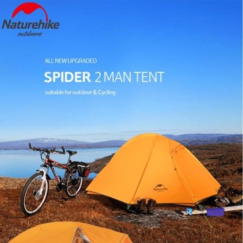 Naturehike Outdoor Camping Tent Single Person Double Layer Rainproof Windproof Cycling Tent 1.5kg Portable Hiking Tourist Tent