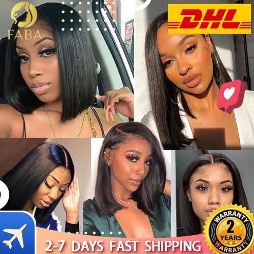 Bob Wig Lace Front Human Hair Wigs Short Wig Bob Frontal Wigs For Women Black Wig 13x4 Brazilian Straight Frontal Lace Front Wig