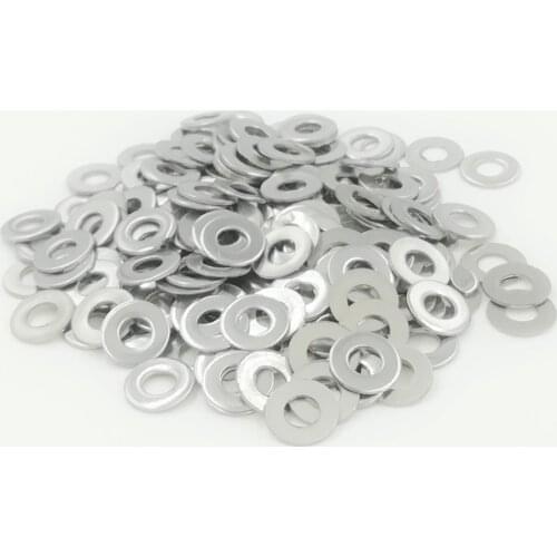100pcs M3 304 Stainless Steel Flat Washer Plain Washer Flat gasket