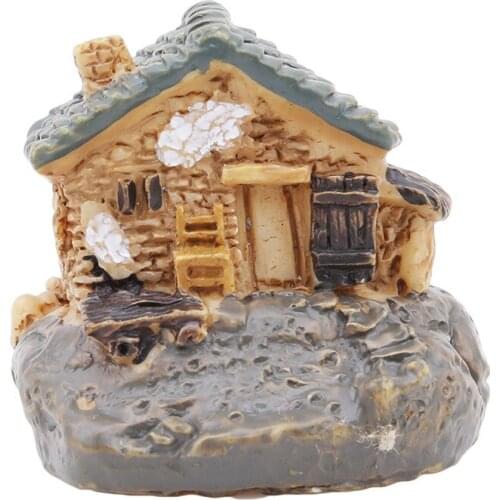 Popular Hot Sell 8 Styles Stone House Fairy Garden Miniature Craft Micro Cottage Landscape Decoration For DIY Resin Crafts