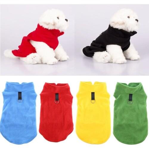 Casual Warm Solid Color Pet Vest Pet Supplies Fleece Solid Color Vests Pet Dog Hoodies For Small Medium Dogs Chihuahua Yorkies