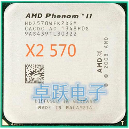 AMD Phenom II X2 570 CPU Processor Dual-Core (3.5Ghz/ 6M /80W / 2000GHz) Socket am3 am2+ free shipping