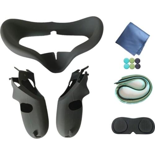 Anti-Slip Shockproof Shell VR Lens Protective Cover Silicone Case Handle Case Rocker Cap for Oculus-Quest Touch Controller