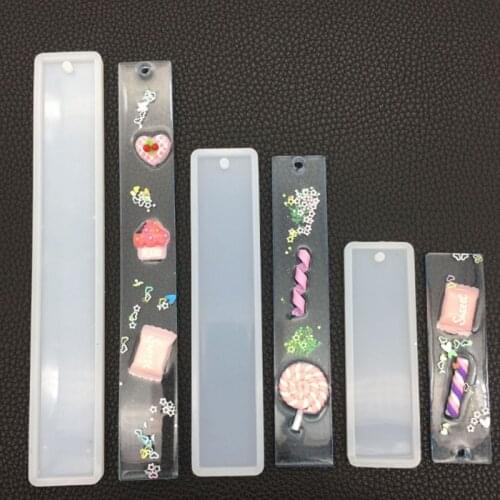 Rectangle Silicone Bookmark Mold, DIY Bookmark Mould Making Epoxy Resin Jewelry DIY Craft Silicone Transparent Mold