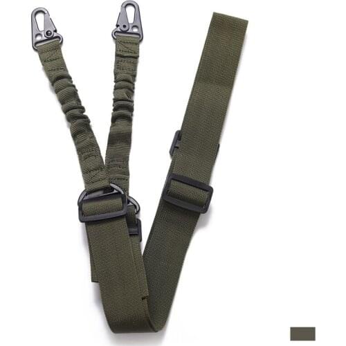 Adjustable Tactical Gun Sling Belt Single Point Heavy Duty Mount Bungee Military Outdoor Shoot Rifle Sling Kit Airsoft Strap