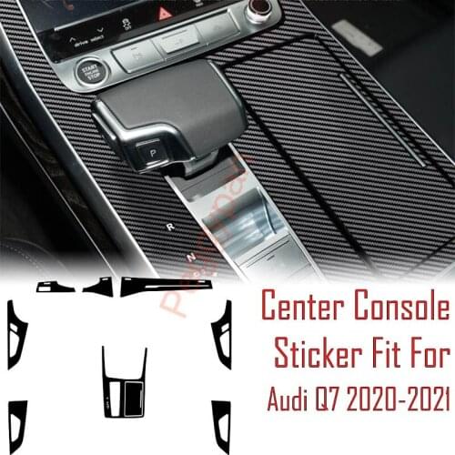 Car-Styling New 3D Carbon Fiber Car Interior Center Console Color Change Molding Sticker Decals For Audi Q7 2020-2021