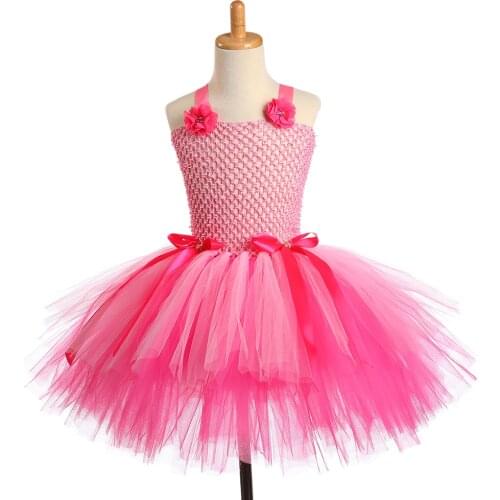 Hot Pink Lol Dresses for Girls Christmas Tutu Dresses for Children Surprise Dolls Birthday Costumes Kids Halloween Party Clothes