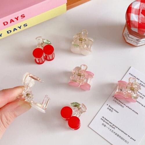Korean Cute Cherry Hair Clip Claw Clamp for Women Girls Kids Hairpin Crab Headband Hair Gift Accessories Headwear