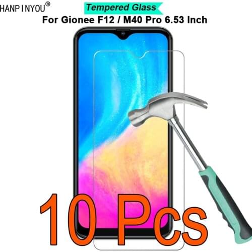 10 Pcs/Lot For Gionee F12 / M40 Pro 6.53" 9H Hardness 2.5D Ultra-thin Toughened Tempered Glass Film Screen Protector Guard