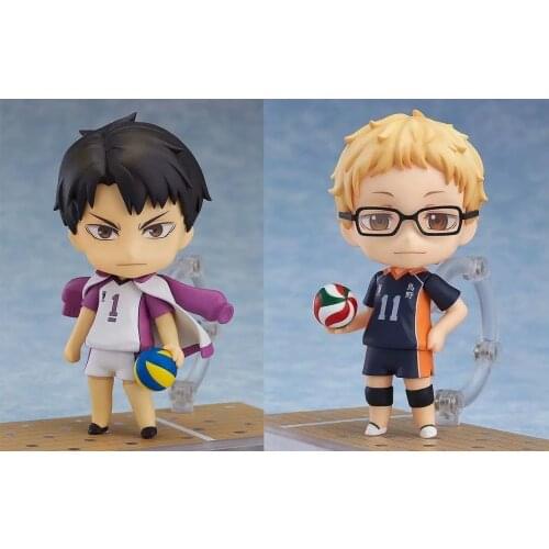 10cm Haikyuu!! Anime Figures Ushijima Wakatoshi #789 Kei Tsukishima #616 PVC Action Figures Cute Toys Collector Brinquedos Sport