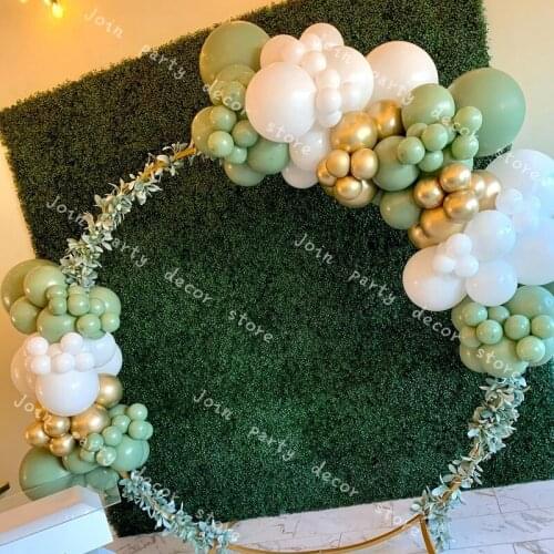 135pcs Avocado Green White Balloon Garland Arch Kit Wedding Birthday Party Background Baby Shower DIY Holidays Celebration Decor