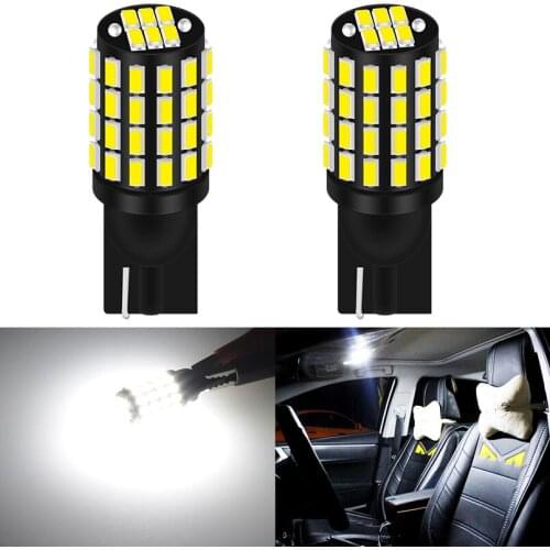 2pcs T10 W5W LED Canbus bulb 168 194 No Error Turn Signal License Plate Light Clearance Lights Reading Lamp 3014SMD 6000K DC12V