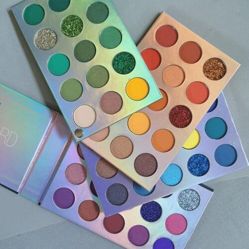 4 In 1 Eyeshadow Palette Color Board 60 Colors Neon Yellow Eye Pigment Beauty Matte Glitter Highlighter Bright Eye Shadow