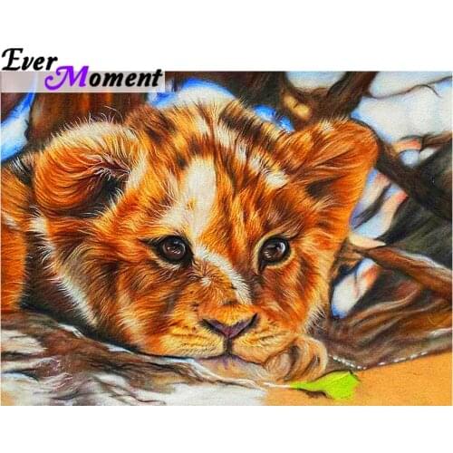 Ever Moment Diamond Painting Leopard Picture Of Rhinestone Full Square Drill Handmade Diamond Embroidery Animal 5D DIY ASF1403