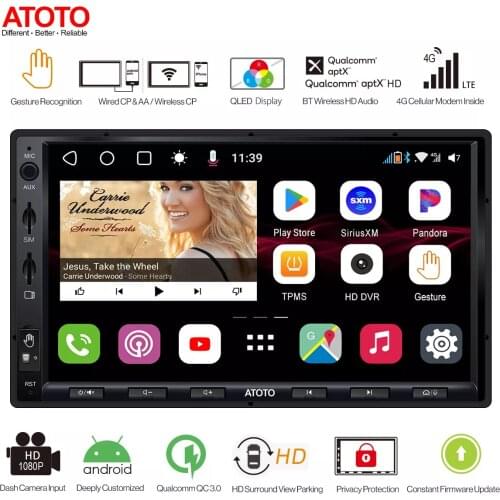 ATOTO S8 Gen2 Ultra S8G2A78UL-N 2 Din Android Radio 7 inch QLED Car in-Dash Navigation Bluetooth Autoradio Wireless Carplay DSP