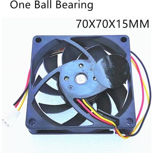 TWO ball bearing 70MM Cooling Fan 70x70x15mm Silent AMD CPU Cooling fan 12V 0.1A with 3pin