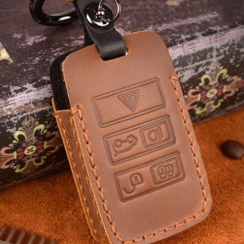 Car Key Case for Land Rover Range Rover Sport Evoque Velar Discovery Smart Auto Keychain Key Ring Cover