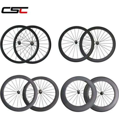 CSC Chinese Carbon Wheels 24mm/38mm/50mm/60mm/88mm Tubular Or Clincher Quality Cycling Carbon Wheelset Balsalt Brake Surface