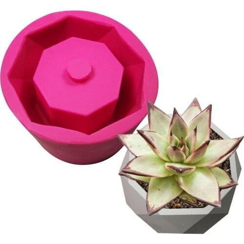 Flower Pot Mould Fleshy Flower Pot Silicone Mold DIY Craft Cactus Flower Vase Concrete Cement Molds Silicone Cup Mould Supplies