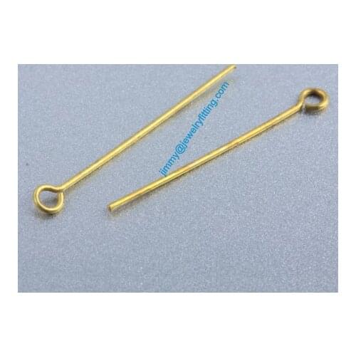 Jewelry Making findings Eye Pins Brass Pins ;Scarf Pins findings 0.7*30mm