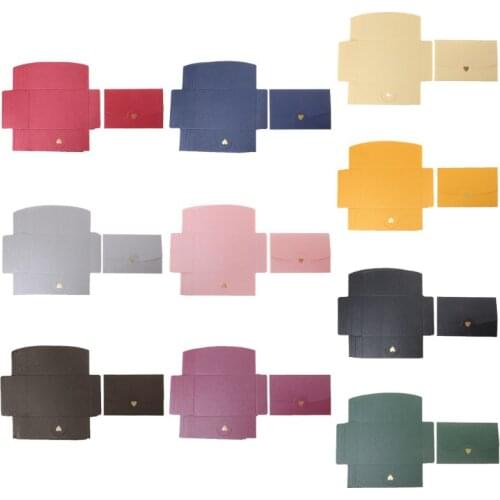 10pcs Blank Mini Heart Retro Paper Envelopes Wedding Party Invitation Envelope For Letter Greeting Cards