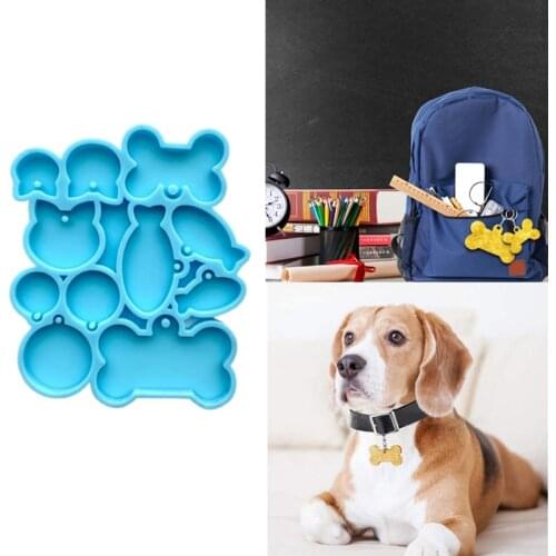 Cats Fishes Bones Combination Keychain Pendant Epoxy Resin Mold Jewelry Necklace Silicone Mould DIY Crafts Decorations