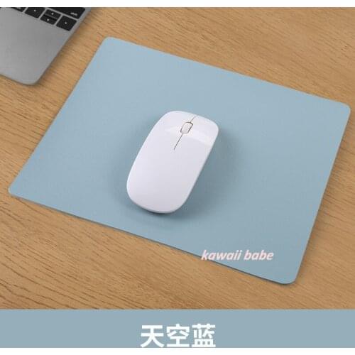 21x26cm Mouse Pad Cute Double-sided Mat for Mouse Office Mat for Mice Kawaii PU Leather Waterproof Cup Mats Deskpad Girls