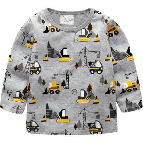 Top Brand Boys T shirts Baby Clothes Cotton Long Sleeve Tees Cartoon New Cute Boys Girls T shirts Autumn Clothing