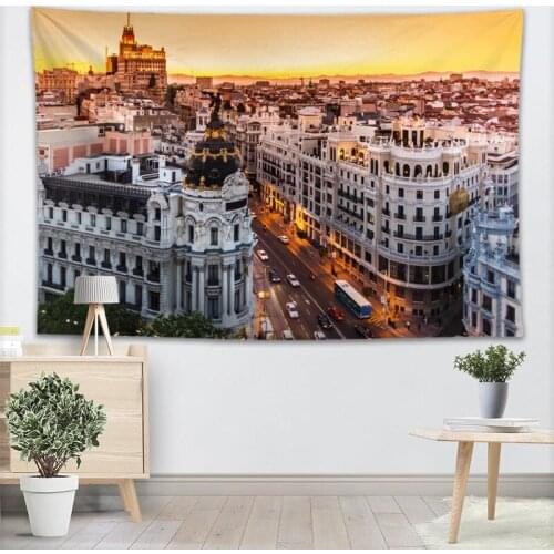Madrid Tapestry Wall Hanging Decor Wall Cloth Tapestries Home Decoration Accessories Psychedelic Carpet Decorative 0511
