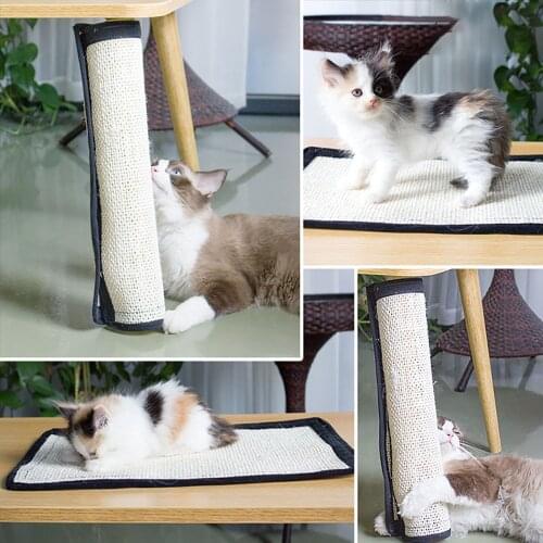 Furniture Sofa Foot Protect Cat Scratching Natural Sisal Mat Cats Toys Velcro Stitching Kitten Scratch Board Pad Pet Supply